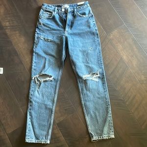 ZARA Mom fit high rise jeans ankle length NWT